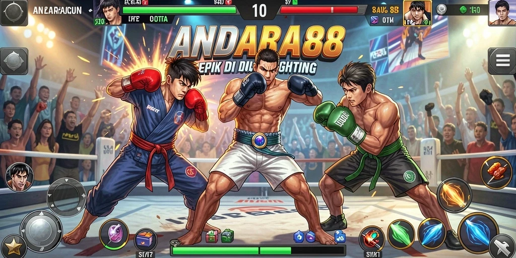 Menampilkan pertarungan epik dalam ANDARA88 dengan grafis yang menawan.