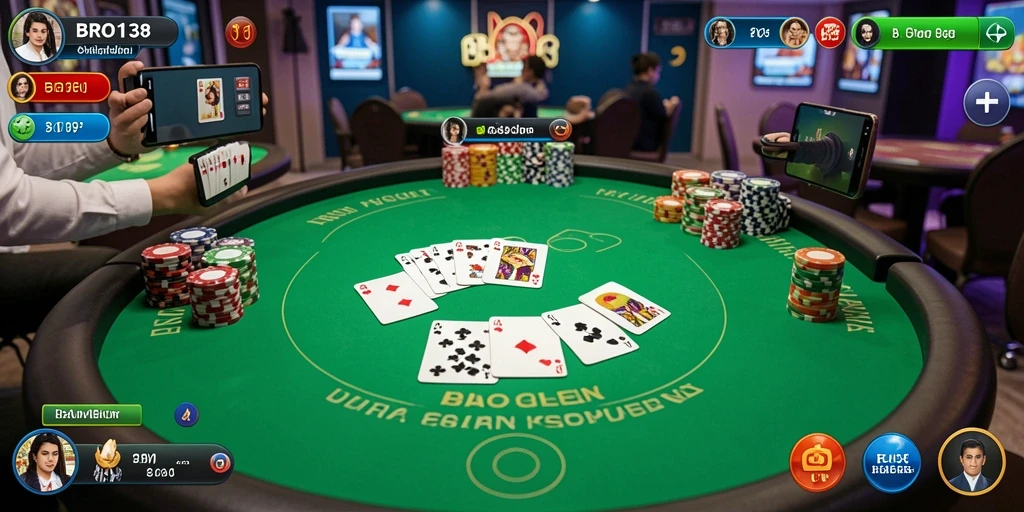 Screenshot utama BRO138 menampilkan pemain menikmati permainan Poker dengan grafik yang menarik.
