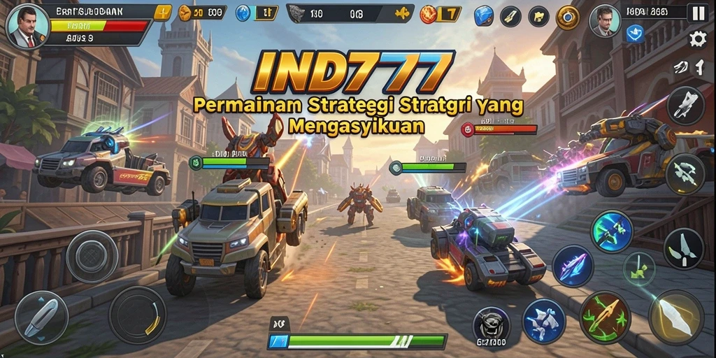 Tampilan gameplay <strong>IND777</strong> yang penuh aksi dan strategi.