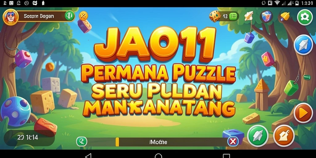 Tangkapan layar gameplay JAGO11 yang menampilkan level teka-teki menarik.