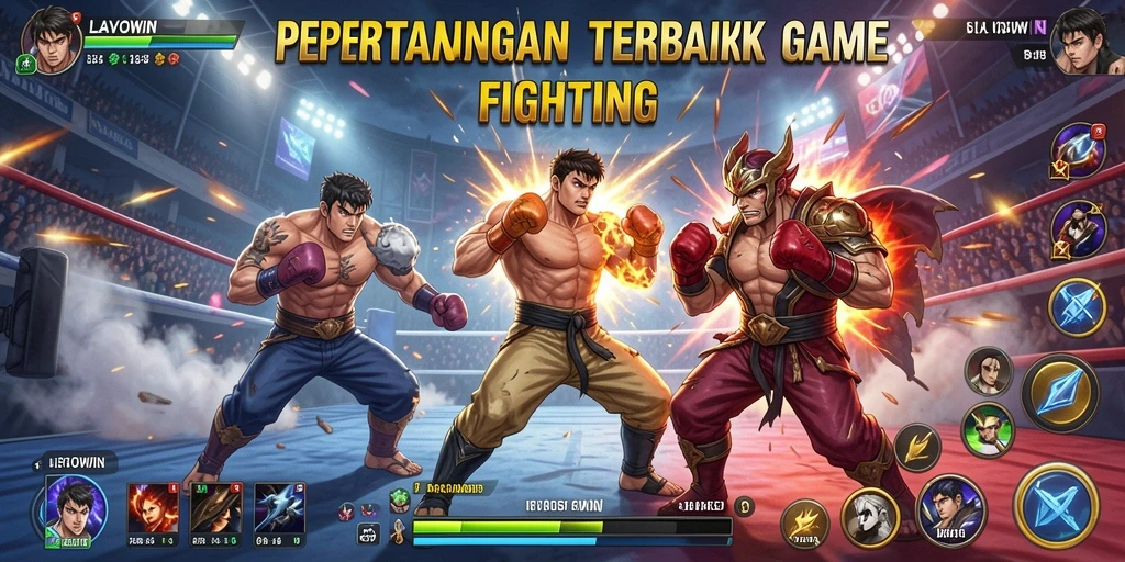 LAVOWIN menampilkan gameplay pertarungan yang intens dan penuh aksi.