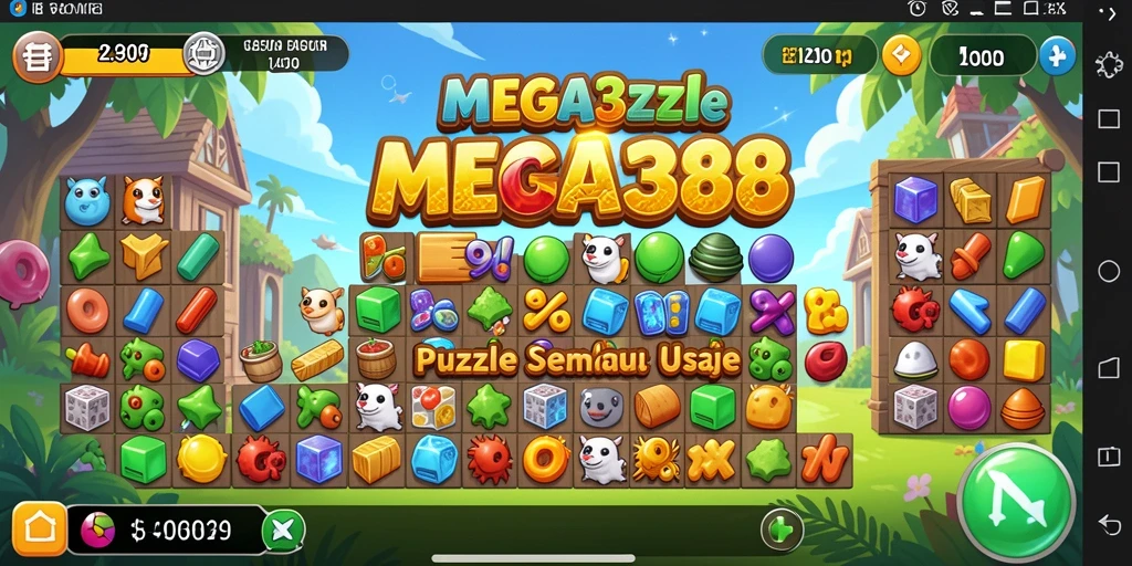 Tangkapan layar gameplay dari MEGA388, menunjukkan suasana permainan Puzzle yang menarik.