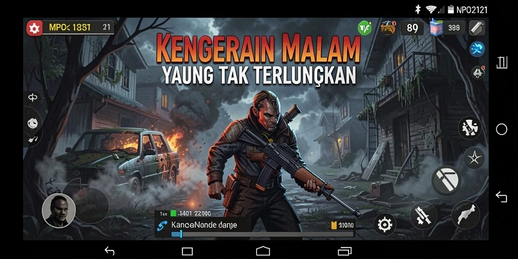 Tangkapan layar MPO2121 menunjukkan suasana Horror yang mencekam dan menegangkan.