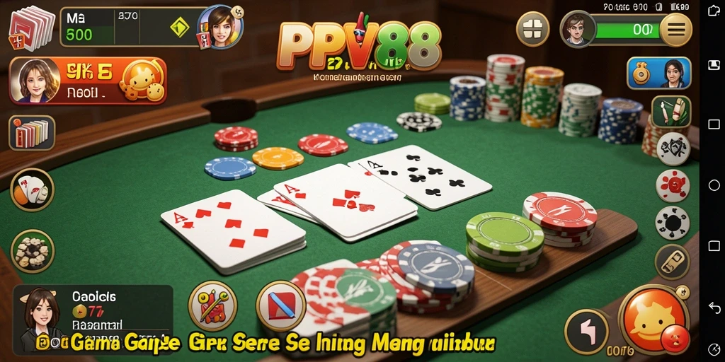 Tampilan gameplay Gaple yang seru dan mendebarkan di PPV88.