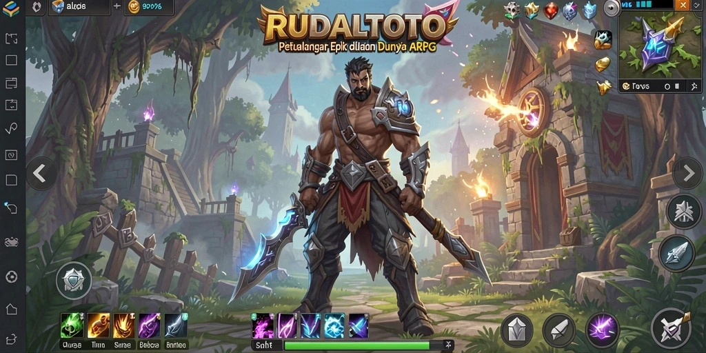 Tangkapan layar menunjukkan pertarungan seru dalam game ARPG.