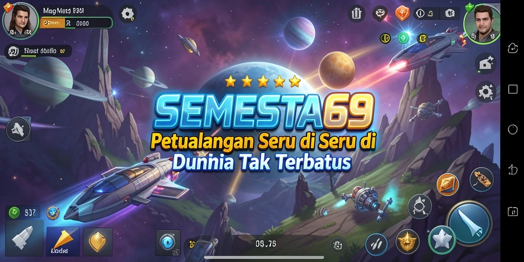 Screenshot gameplay SEMESTA69 menunjukkan petualangan menantang dalam dunia yang luas.