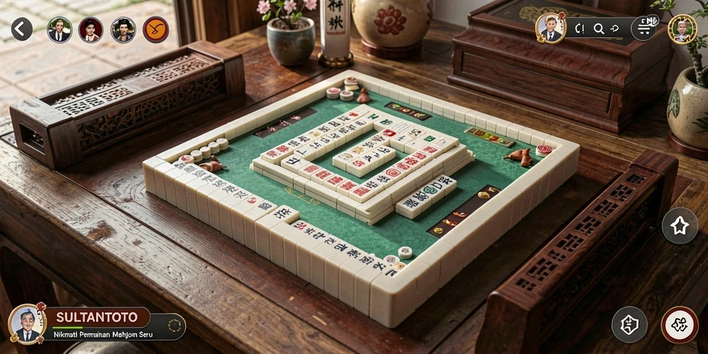 Screenshot gameplay SULTANTOTO menampilkan seru dan menantangnya permainan Mahjong.